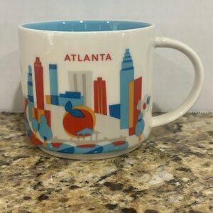 Starbucks Atlanta Skyline Mug - Blue, Red & Orange